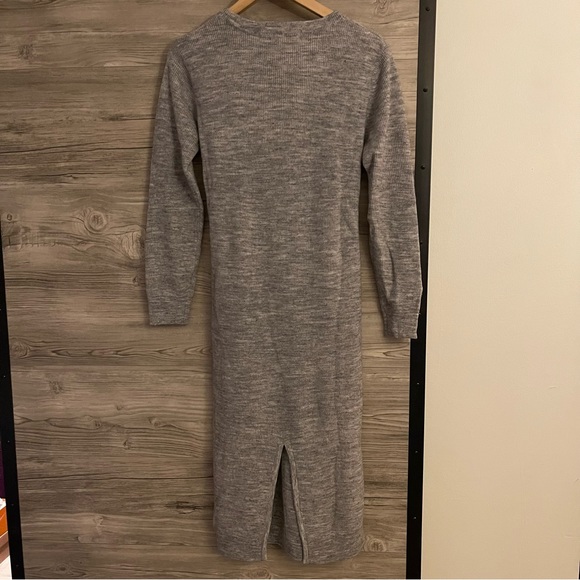 English Factory gray sweater dress with front tie - Picture 2 of 5